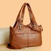 Women's Bag Lightweight Stitching Soft Leather Tote Bag Large Capacity Mother Bag