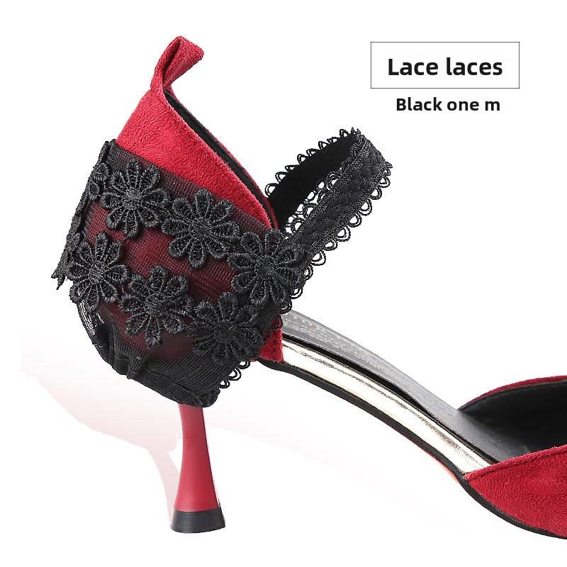Lace Shoe Cover Invisible Anti Heel Strap for High Heels Secure Fit Comfortable No Slip Design