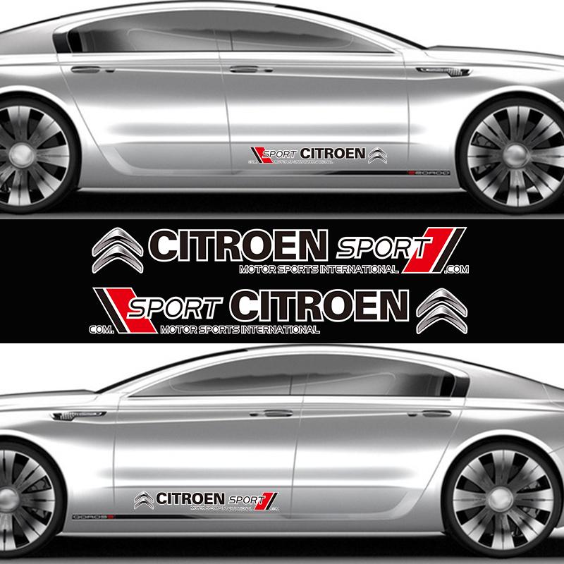 URXE5 2Pcs High-end Car Stickers Auto Door Decoration Decal Accessories For Citroen C1 DS3 C2 C3 Vts C4 Saxo C4L C5 C6 C8 Xsara C3-XR