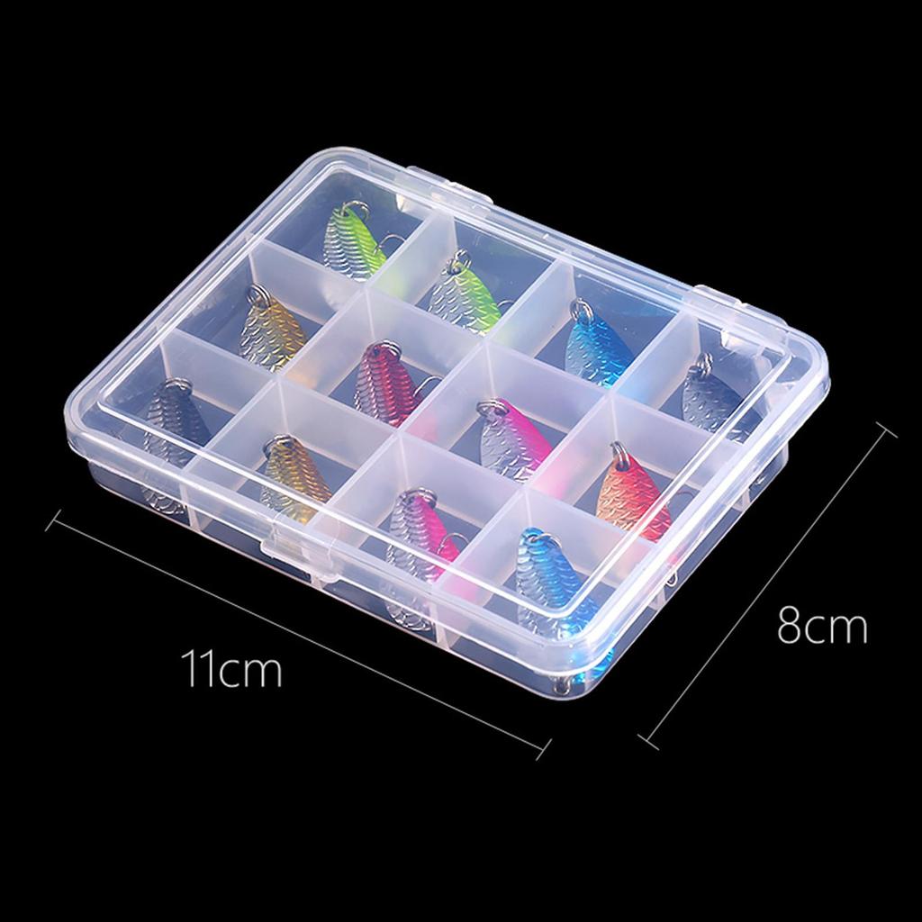 12Pcs Fishing Spoons Lures Bass Baits for Saltwater Trout