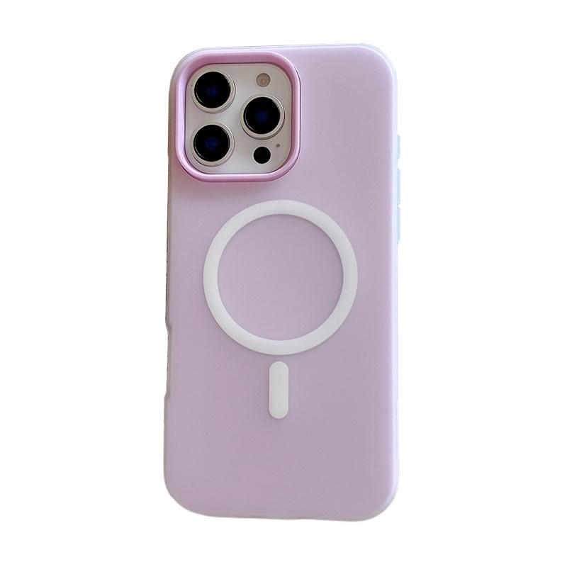 Candy Color For Magsafe Magnetic Wireless Charging Phone Case For iPhone 17 Air 16 15 14 13 Pro Max 2 In 1 Matte TPU Back Cover