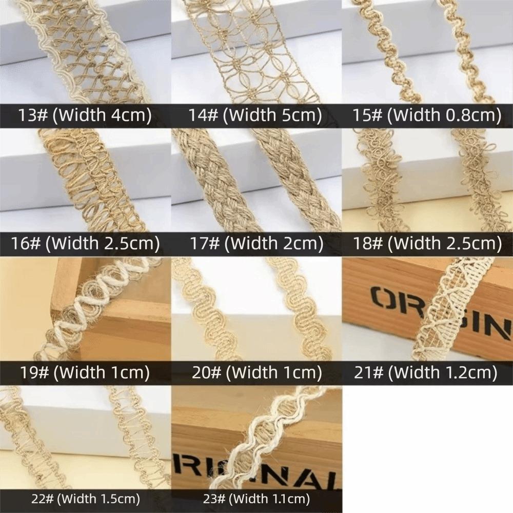 10 Meter Burlap Ribbons Handicraft Weavin Jute Yarn Retro Jute Burlap Ribbons  DIY Arts