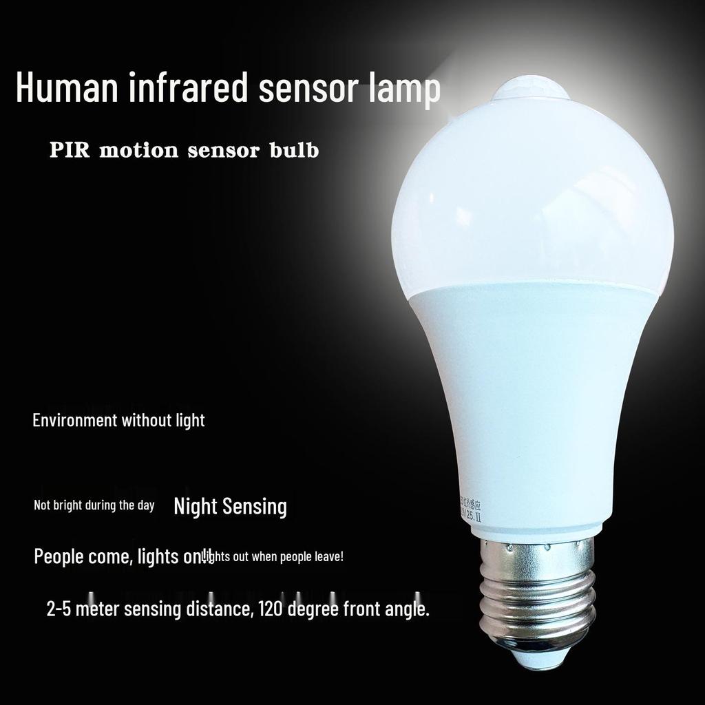 Voice-Activated Motion Sensor Light Bulb for Stairs and Hallways