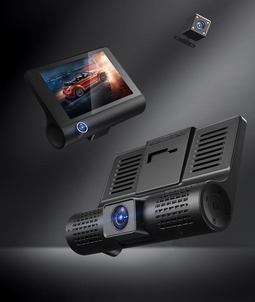 Palubní kamera se 2 předními a 3 předními současnými interiérovými a exteriérovými integrovanými předními a interiérovými 1080P HD LCD noční parkovací pohyb cirkulující