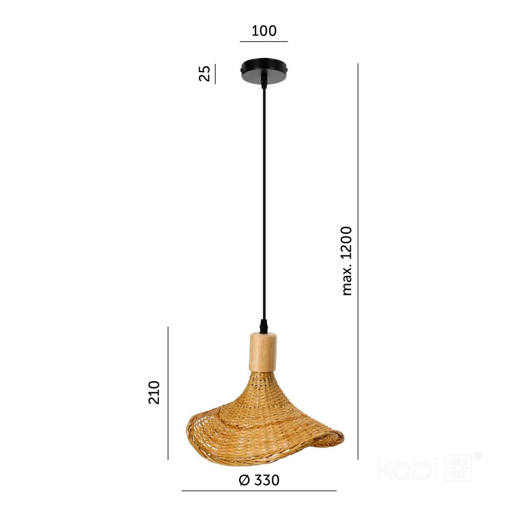 Boho Bamboo Hanging Lamp 33cm 1xE27