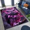 New Mysterious Owl Colorful Cartoon Birds Rug for Bedroom Living Room Sofa Home Doormat Decor,Large Kid Non-slip Floor Mat