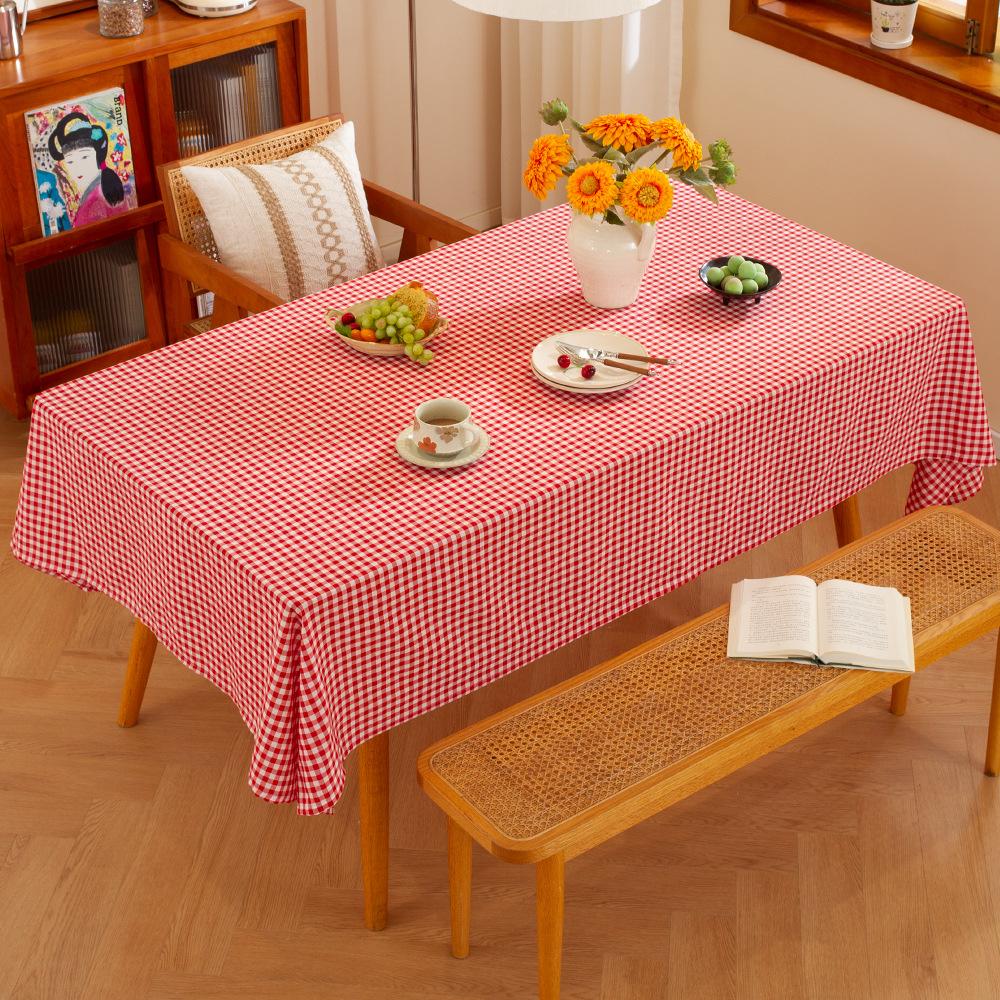 American Ins Small Plaid Tablecloth Coffee Table Cloth Tablecloth Table Picnic Cloth Pastoral Hotel Photo Fabric Manufacturer