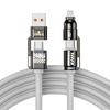 Maximal 240W 4-i-1 Snabbladdningskabel, med två hängande laddningskablar, Utrustad med USB-A/Type-C/Lightning, 4-i-1 Snabbladdningskabel