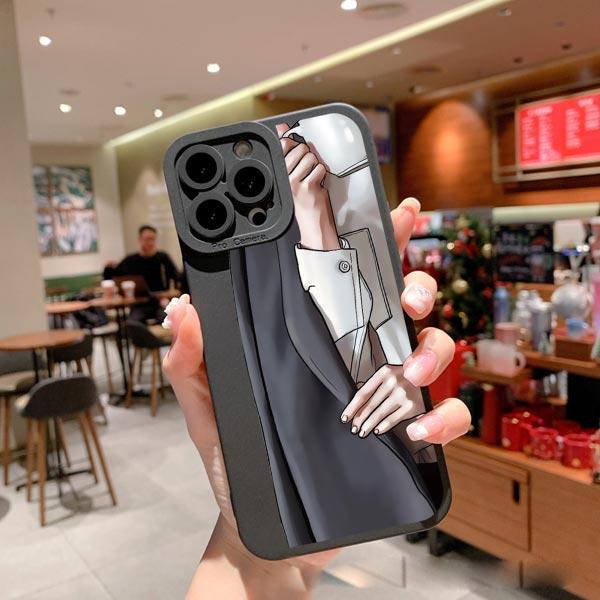 Fashion Lady High Heel Girl Women Coffee Miss Phone Case For iphone 12 11 14 13 15 Pro Max X XS MAX XR SE 2020 7 8 Plus Covers