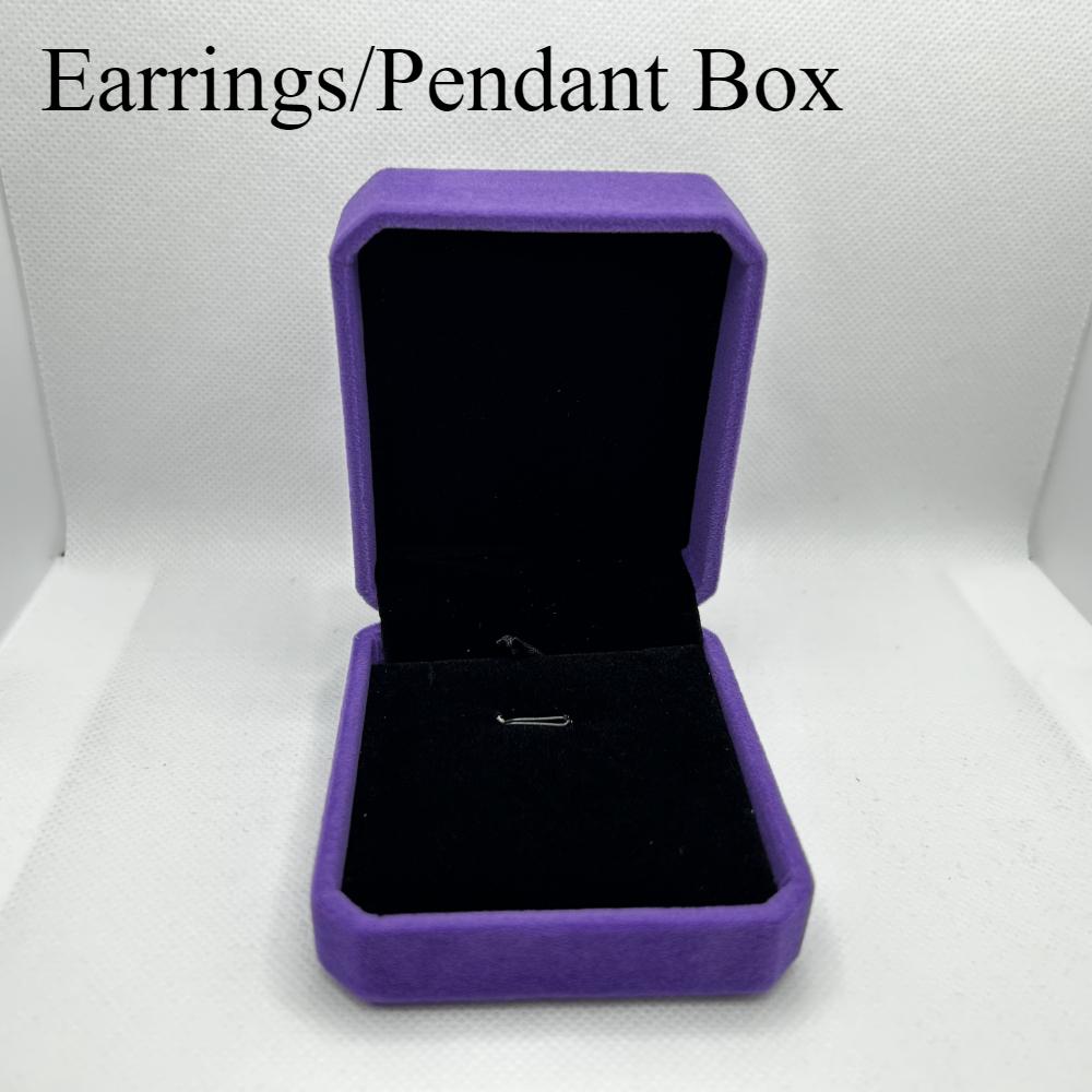 

Шкатулка для ювелірних виробів Фланелева скринька для кільця кулон браслет браслет намисто скринька ювелірні вироби сережки-гвоздики значок подарункова упаковка Earrings/Pendant Box фіолетовий