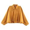 Women Suede Jacket Loose Casual Bomber Coat Lapel Zipper Long Sleeve Jackets Vintage Lady Motorcycle Outwears