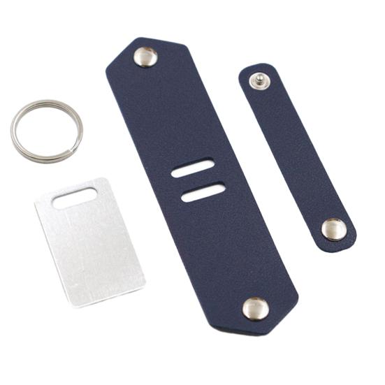 

Брелок из искусственной кожи женский маленький изысканный с надписью в стиле леттеринг ко Дню матери синий