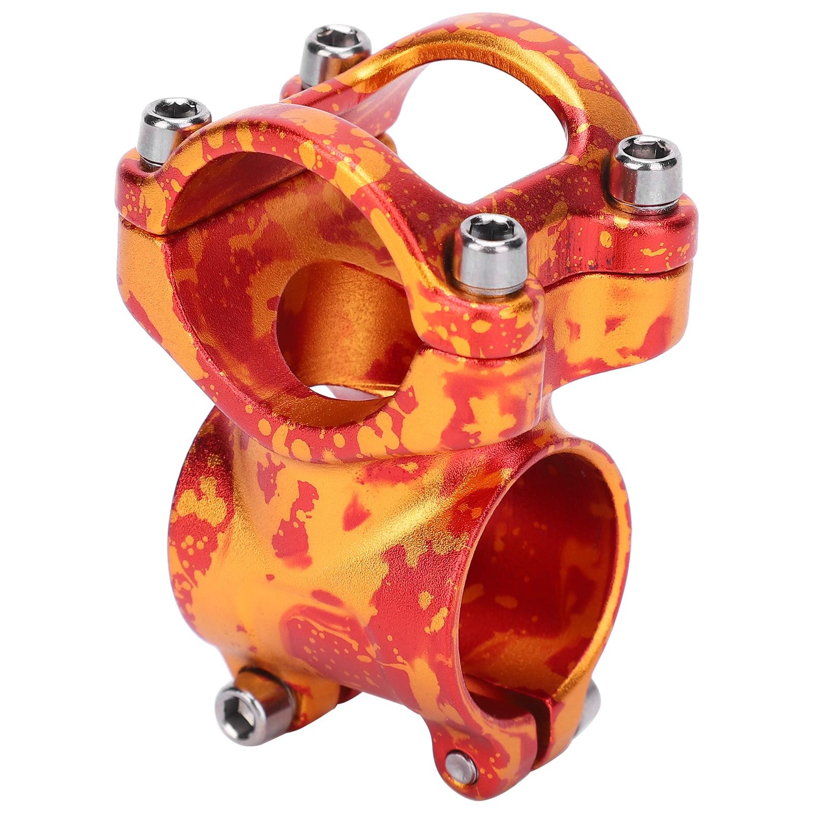 LUNJE 31.8x35mm Krátké řídítka pro jízdní kolo Ultra lehké hliníková slitina pro horské kolo Red with Gold