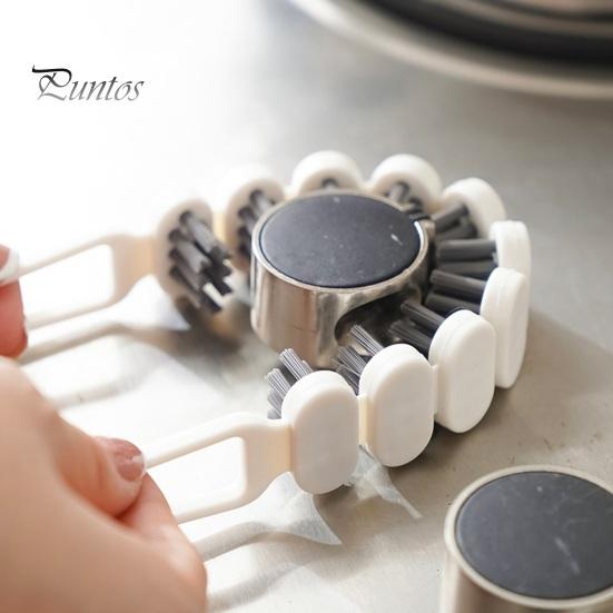 Cleaning Brush Bendable Multifunctional Curved Design Comfortable Grip Gentle Bristle Effective Crevice Brush