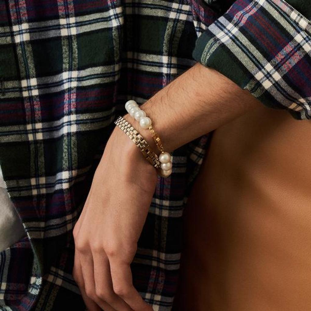 Triple Line Yellow Gold Bracelet OTB122720NYY