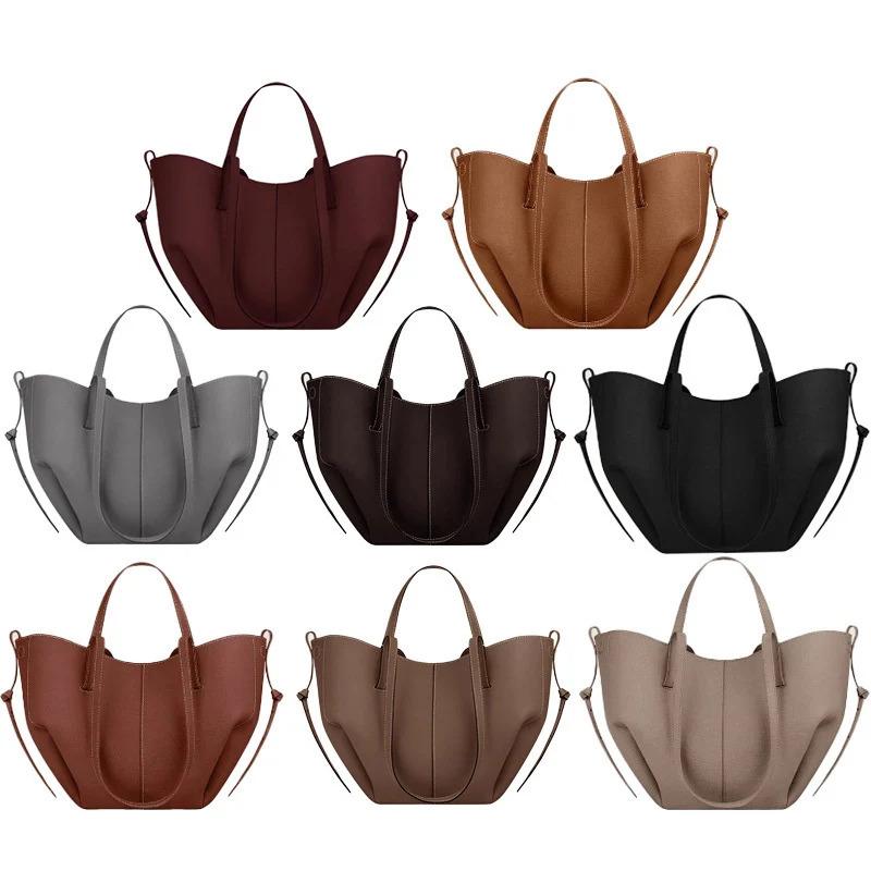 Y2K - Best seller French pleated leather shoulder bag large capacity crossbody bag for daily travel