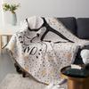 Colorful Jacquard Printed Chenille Woven Bohemian Hippie Sofa Throw Blanket Tapestry Machine Washable Customizable