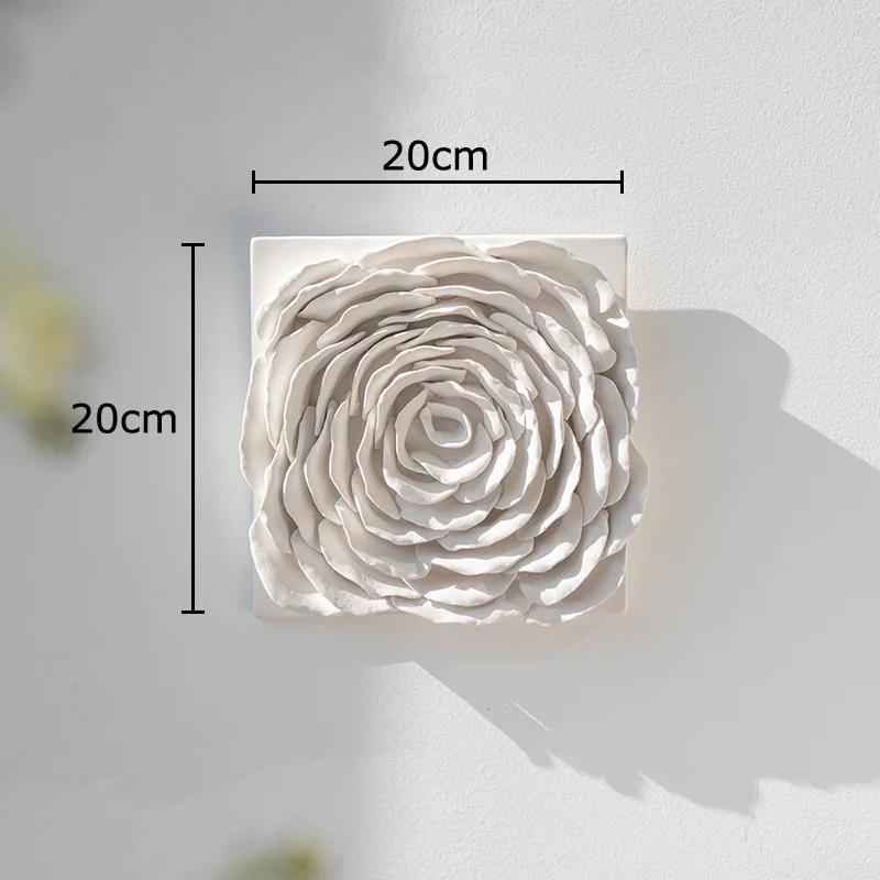 Blooming White Flower Wall Hanging Paintings Living Room Decoration Background Display Wall Mounted Floral Petals Ornaments