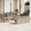 VidaXL Garden Lounge Set with Cushions 13 Pcs, Patio Sofas, Patio Furniture Set, Outdoor Furniture, 3256829