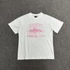 Baumwollserie T-Shirt kurzärmelig Buchstabe Logo-Druck lässig Herren und Damen Doppeltgarn Mode kurzärmelig trendig Außenhandel