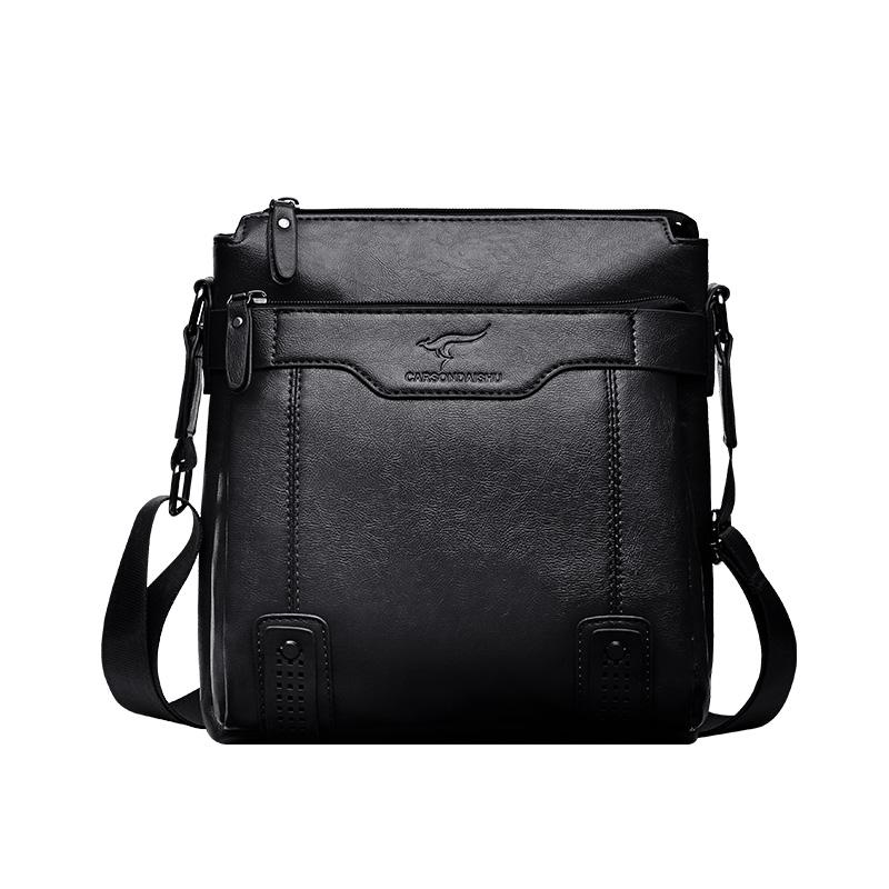 Single-shoulder Bag for Men Casual Crossbody Bag for Business Work and Commuting Soft Leather Men's Bag