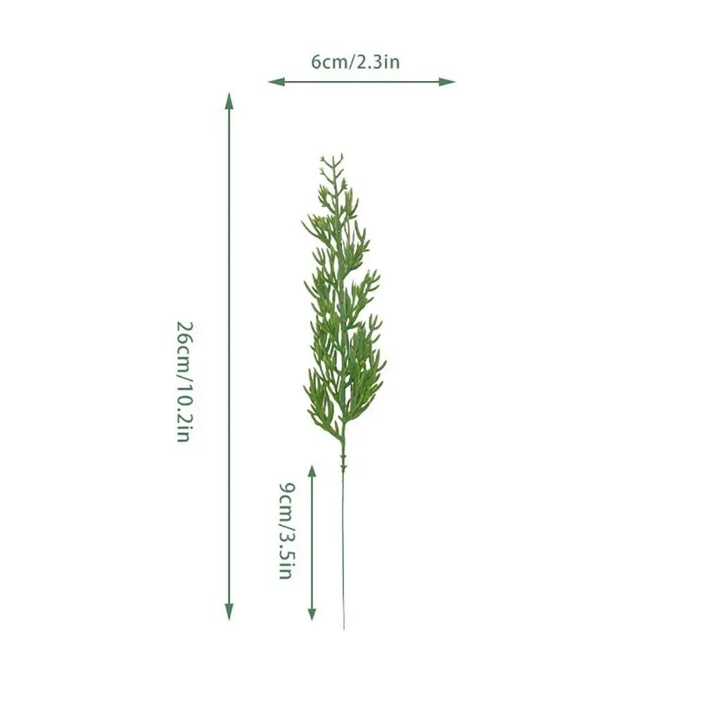 Red Berries Christmas Artificial Pine Branches Plastic DIY Faux Pine Greenery Leaves Accessories Fake Cedar Pine