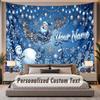 Natal (211) Tema Tapeçaria Personalizada Nome Personalizado Texto Pendurado na Parede Tapeçaria Decoração de Fundo para Casa