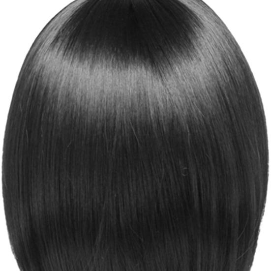 Dámské boboo paruky s ofinou Přirozený vzhled Hedvábný krátký příčesek s dlouhou životností Móda Nadýchaná černá/hnědá paruka Pokrývka hlavy Produkt do vlasů