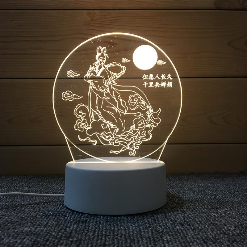 

Легкий Ночной Торт Подарок на Праздник Середины Осени Чанъэ Лунный Медведь USB Прямое Включение StyleD