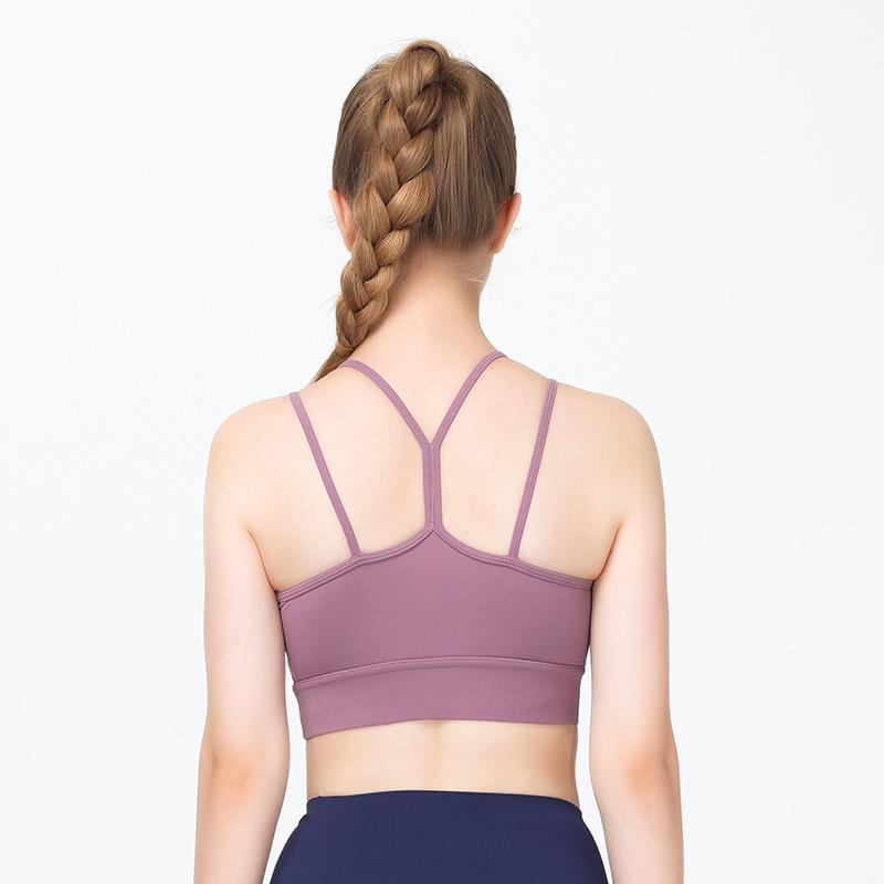 

Антибактериальный топ-бра для йоги Nude Feel - 2025 Стильная женская поддержка спины Small