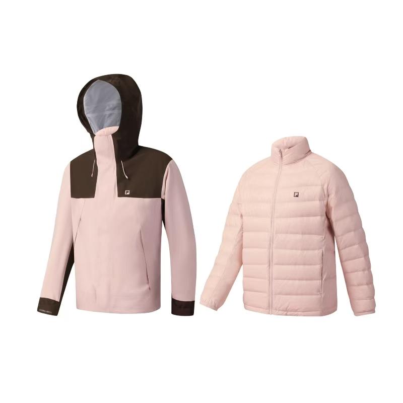 

Fila Фитнес Дышащая Куртка-Ракушка Три-в-Одном Съемная Водонепроницаемая Ветрозащитная Теплая Куртка Унисекс A51U541701F-PK M