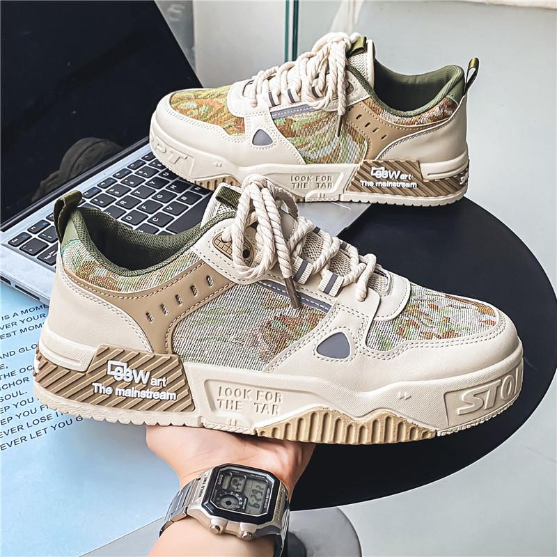 Dexun Sommer atmungsaktive lässige Board-Schuhe Studenten Netz Sports Plateau Trendschuhe