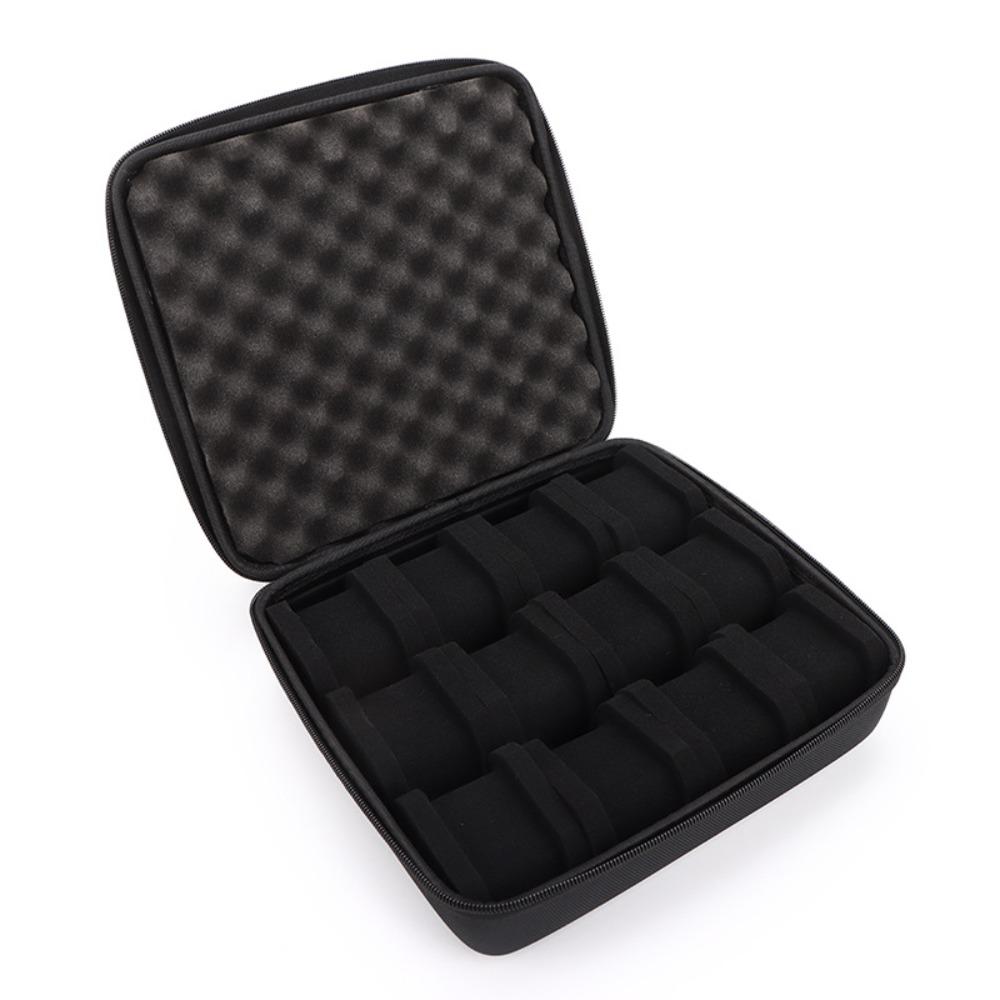 Durable 6/8/10/12/15 Slots Watch Box EVA Hard Watch Case Shockproof Zipper Closure Watch Storage Box Home Use