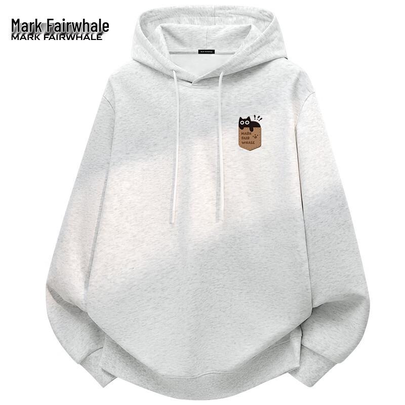 Mark Huafei Youth Academy Style Cute Cat Pocket Hoodie L