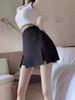 Black and White High-Waist A-Line Skirt (2024 Spring/Summer Women's Collection)