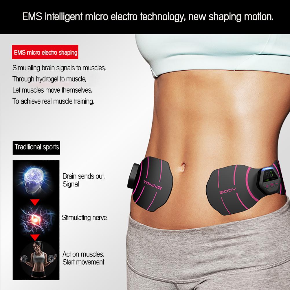 

Стимулятор мышц Беспроводной EMS-стимулятор для похудения Тренажер для мышц живота Тренажер для тренировок чёрный