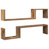 Wandregal 2 Stück Vintage Holzmaserung 100x15x20 Cm