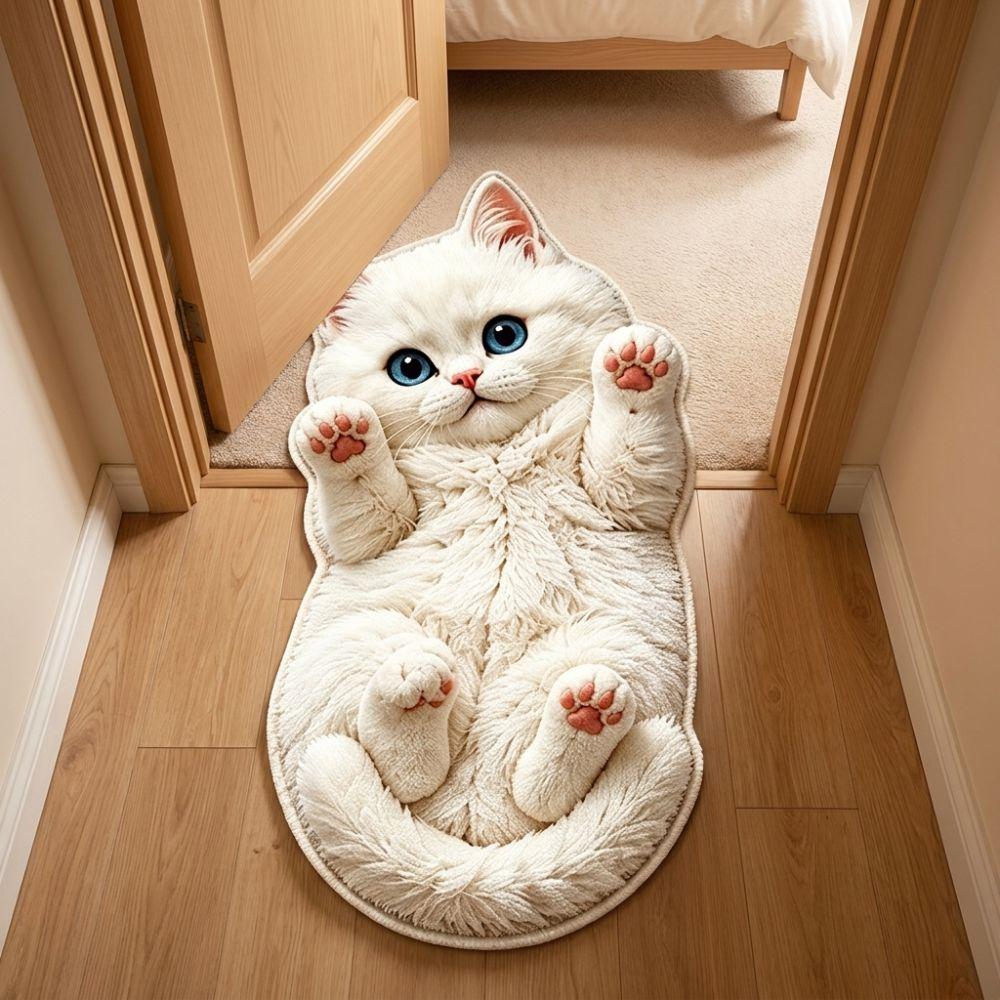Non-Slip Cat-Shaped Area Rug Anti-fouling Cartoon Carpet Soft Home Decor Carpet  Living Rooms