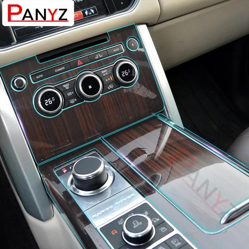 Car Interior Transparent TPU Film Console Panel Decor Protective Vinyl Wrap Sticker for Land Rover Range Rover SWB 2013-2017