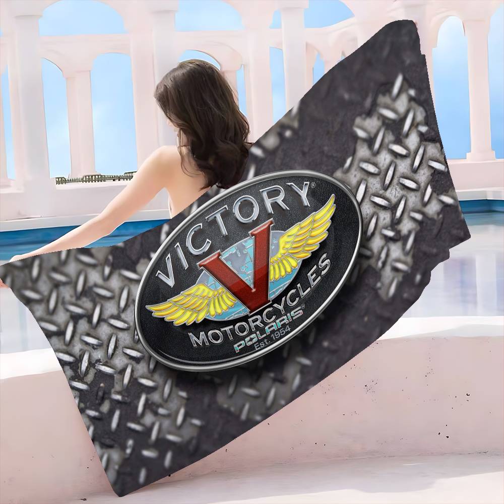 V-Victorys Motorcycles Racing Microfiber Beach Towel Absorbent Quick Dry Soft Yoga Swimming Resort Mountain Climbing Towel