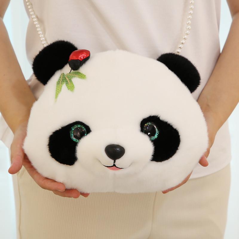 New Cartoon Panda Chain Bag Outdoor Lovely Plush Doll Messenger Bag