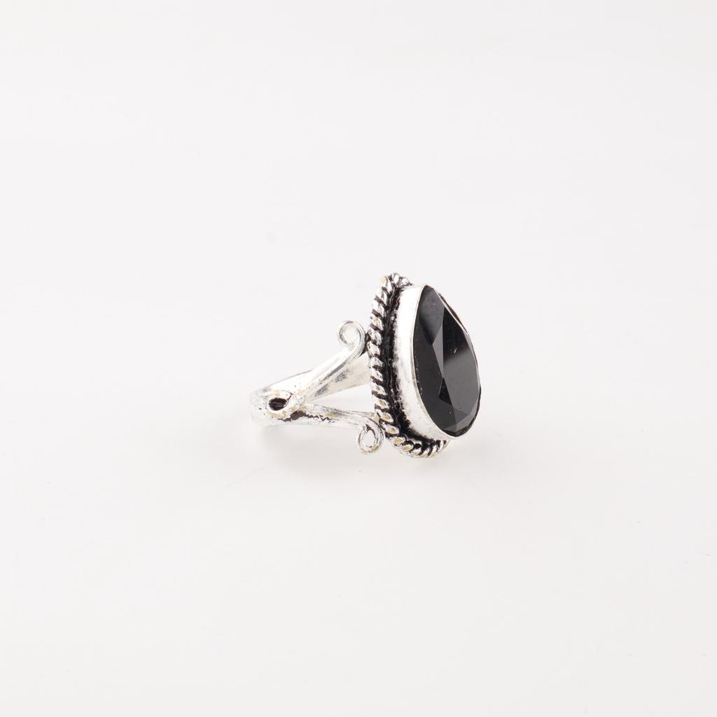 Black Onyx Gemstone 925 Sterling Silver Jewelry Handmade Beautiful Ring For Gift RR-57-18