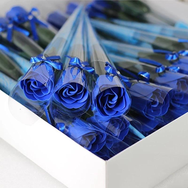 5 st Ros Bad Kropp Blomma Floral Tvål Doftande Rosblomma Eterisk Bröllop Alla hjärtans dag Gåva Håller Blommor