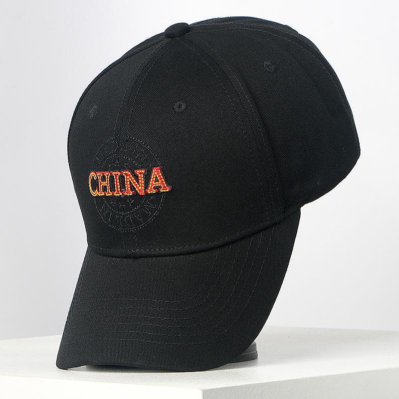2025 New Chinese Style Embroidery National Men's Hat Fashion Cap Ins Stream Baseball Cap Women Show Small Face