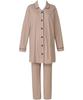 Wacoal Maternity Maternity Web and Comfortable Long Long Pajamas, Exclusive, [Pre- Post-natal Use], Nursing-Friendly Loungewear, Front-Opening, 100%