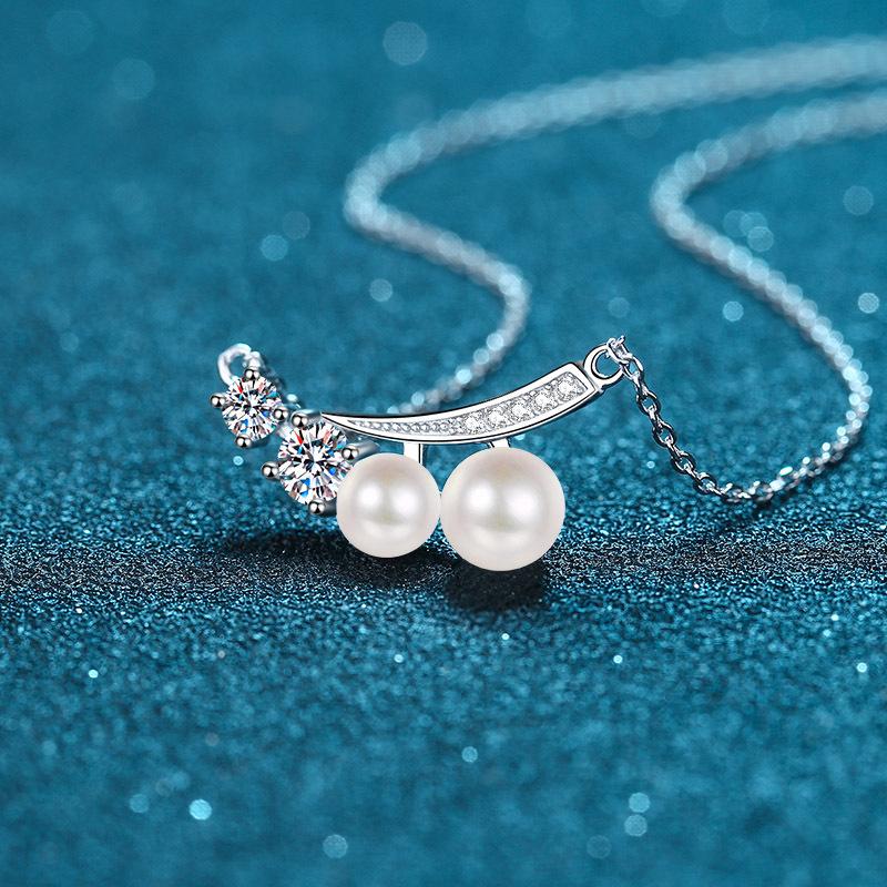 925 Sterling Silver Necklace Female Mozang Shi Neck Chain Freshwater Pearl Claviolin Chain