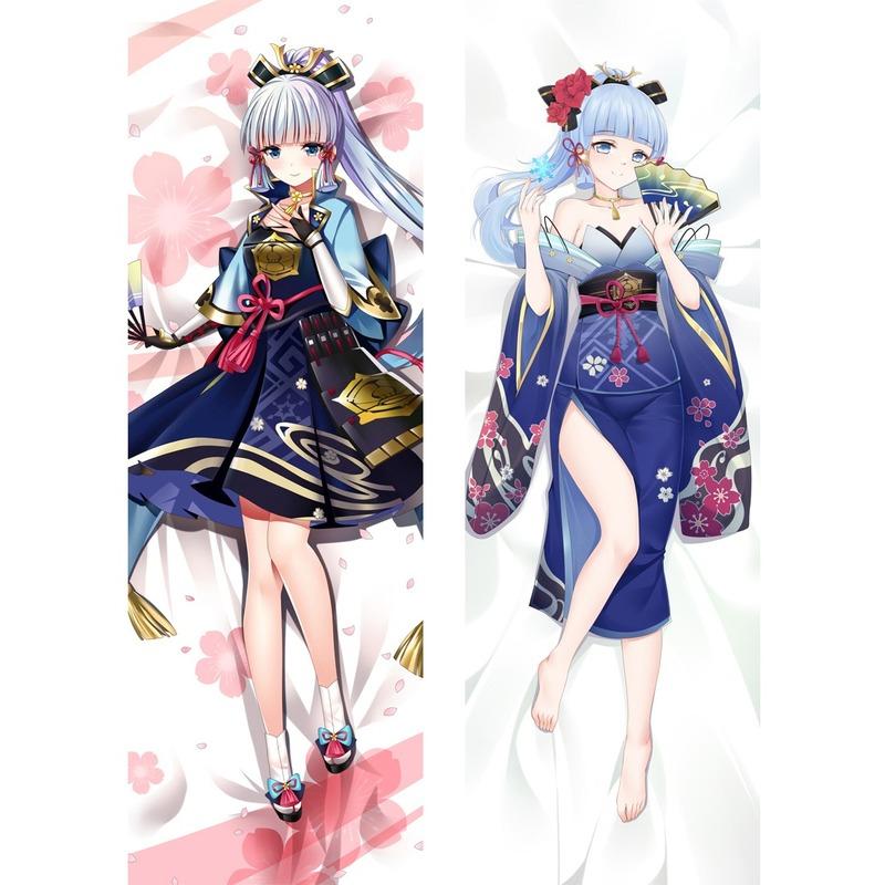 

60x180 см Genshin Impact Kamisato Ayaka Косплэй наволочка Dakimakura 2-сторонняя обнимающая наволочка для тела персиковая кожа наволочка