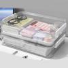 Stackable File Organizers Clear Paper Storage Box with Lid Stationery Storage Container Office Supplies for Documents
