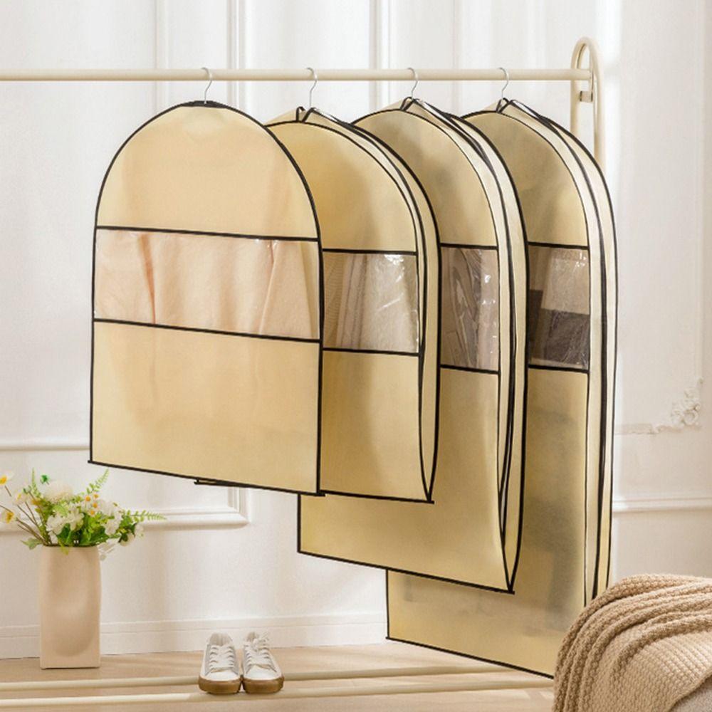 Foldable Clothes Compression Storage Bag Transparent Hanging Garment Protector  Clothes