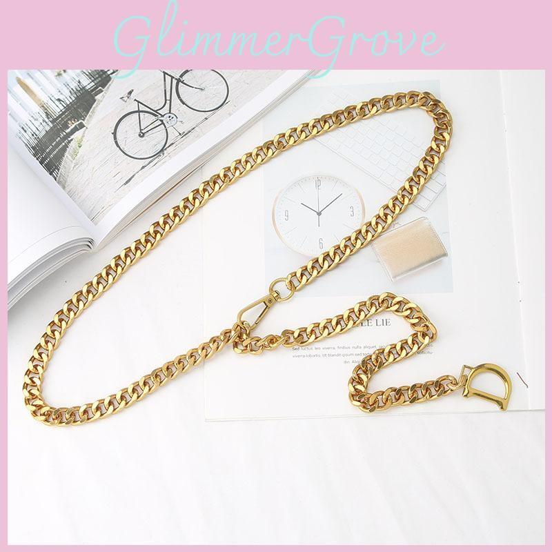 Fashion Letter Decoration Women Casual Gold Metal Waist Chain For Wear Daily
